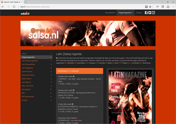 Salsa.nl online latin (salsa) agenda